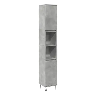 vidaXL Bathroom Cabinet Cupboard Vanity Unit Concrete Grey Engineered Wood