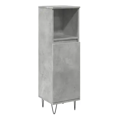 vidaXL Bathroom Cabinet Cupboard Vanity Unit Concrete Grey Engineered Wood