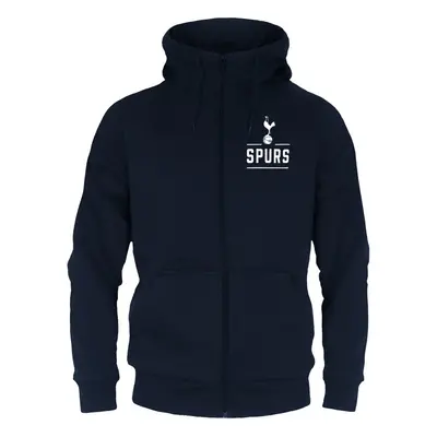 (Navy Blue, XL) Tottenham Hotspur FC Official Football Gift Mens Fleece Zip Hoody