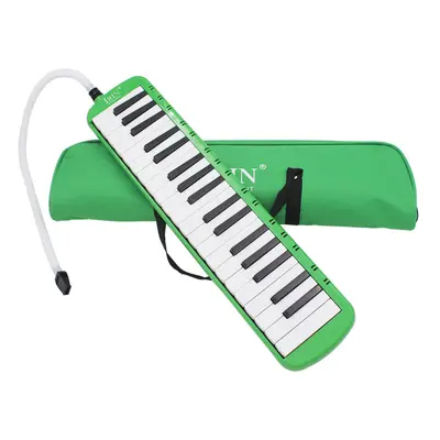 (Green) 37-Key Melodica Harmonica Electronic Keyboard Mouth Organ With Handbag