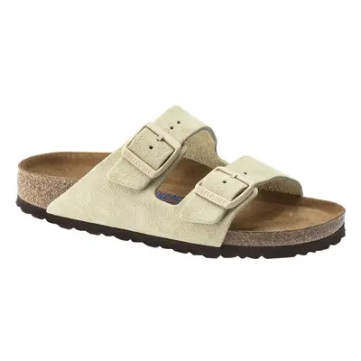 Birkenstock Unisex Arizona Sandal Soft Footbed Almond Suede R EU