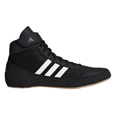 Adidas Men's HVC Wrestling Shoe Black/White/Iron Metallic 6.5