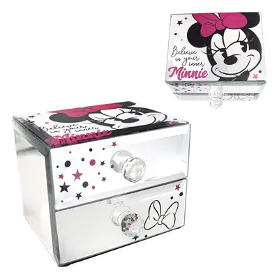 Disney Minnie Mouse Jewelry Box Mirrored Glass Believe in your inner