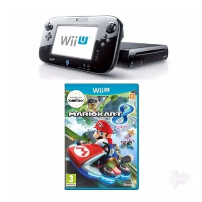 NINTENDO WII U BLACK PREMIUM CONSOLE WITH MARIO KART GAME UN-BOXED