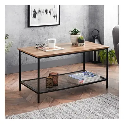 New Coberg Coffee Table With its rustic dark wood finish, this coffee