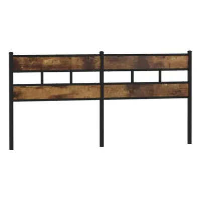 (smoked oak, cm) vidaXL Headboard Bed Header Bed Headboard Brown Oak Steel and Engineered Wood