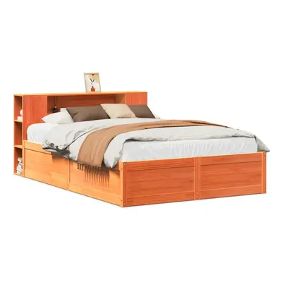 (wax brown, x cm) vidaXL Bed Frame without Mattress Bed Base Bedstead Solid Wood Pine