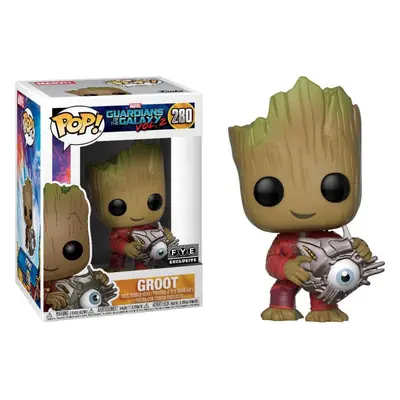 Funko - Guardians of The Galaxy 2-Groot W/Cyber Eye Exclusive Multi-Coloured Figure