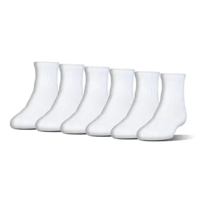 Under Armour Unisex-Adult Cotton Quarter Socks Multipairs White/Gray