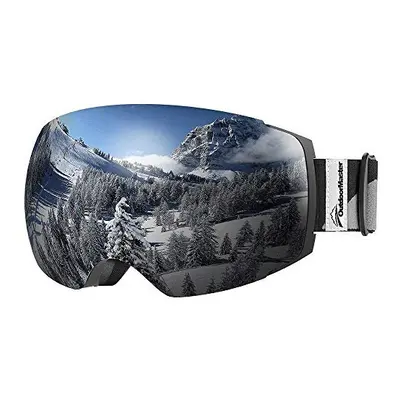 OutdoorMaster Ski Goggles PRO - Frameless, Interchangeable Lens 100% UV400 Protection Ski Snowbo