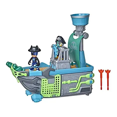 Sky Pirate Battleship Preschool Toy, Vehicle Playset with Action Figures for Kids Ages and Up Mu