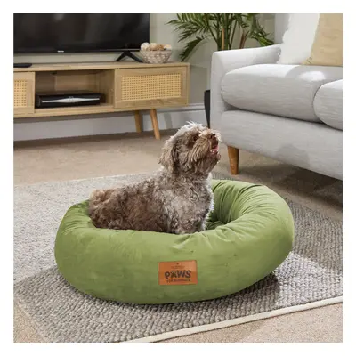 (Green, Medium) Paws for Slumber Donut Pet Bed