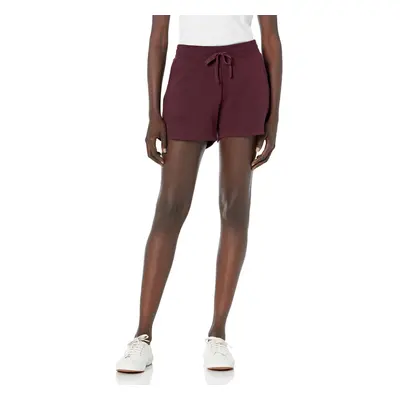 Amazon Essentials Womens French Terry Fleece Short Burgundy Small