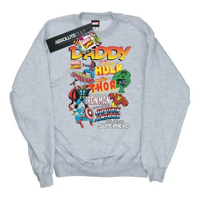 (5XL, Sports Grey) Marvel Mens Our Dad Superhero Sweatshirt