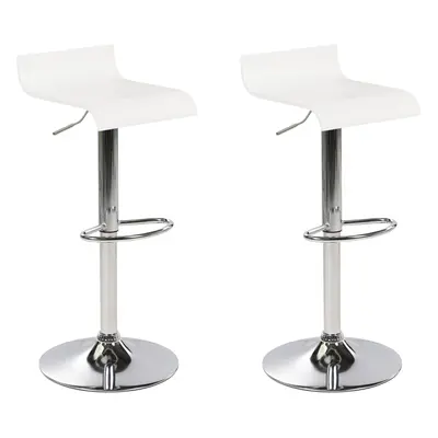 Set of Bar Chairs VALENCIA Swivel White