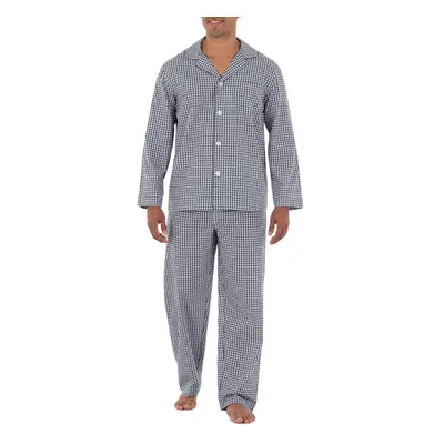 Fruit of the Loom mens Long Sleeve Broadcloth Pajama Set Navy 2X US