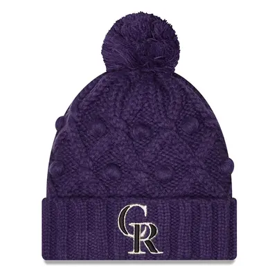 New Era Women Colorado Rockies Toasty Knit Cuffed Beanie Hat Purple