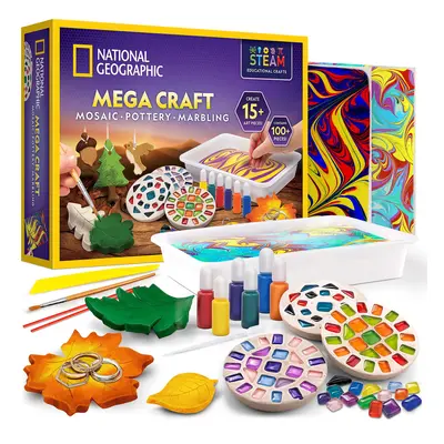 NATIONAL GEOGRAPHIC Mega Arts and Crafts Kit for Kids - Kids Paint Mar