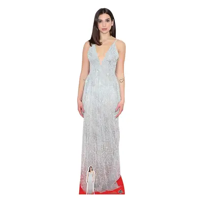 Star Cutouts Ltd CS759 Lifesize Cardboard Free Desktop Cutout of Dua Lipa White Dress 1736cm Tal