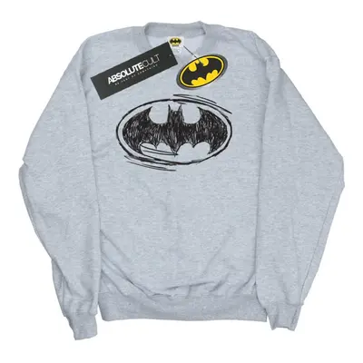 (3XL, Sports Grey) Batman Mens Sketch Logo Sweatshirt