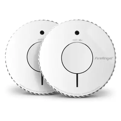 FireAngel Optical Smoke Alarm 2-Pack - FA6620 10-Year Battery Smoke Alarms for Home with Test/Si