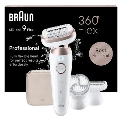 Braun Silk-Ã©pil Flex Epilator White - Cordless, Waterproof, with Tweezers and Fully Flex Head f