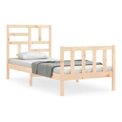 (natural, x cm) vidaXL Bed Frame Bed Base Wooden Bed with Headboard Super King Size Solid Wood