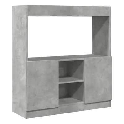 (concrete grey, x x cm) vidaXL Highboard Sideboard Storage Organiser Cabinet Cupboard Engineered