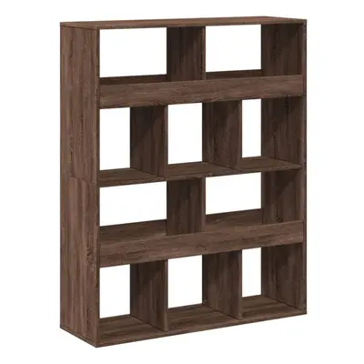 (brown oak, x x 125.5 cm) vidaXL Room Divider Privacy Screen Bookcase Bookshelf Engineered Wood