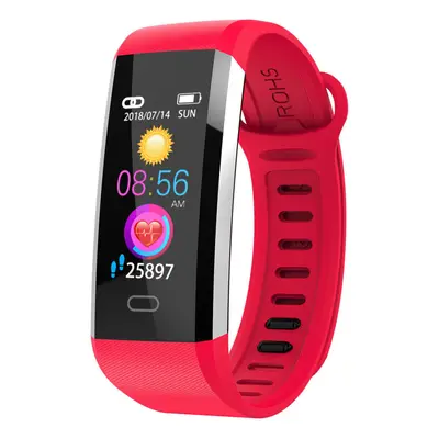 (Red) 0.96" TFT Screen Waterproof Smart Watch Heart Rate Monitor Fitness Bracelet Mi Band