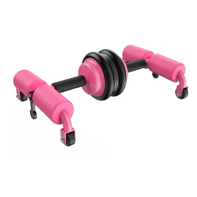 (Pink) Multi-function Fitness Sit Up Bar Assistant Gym Push Up Device Exercise Tools for Home Ab