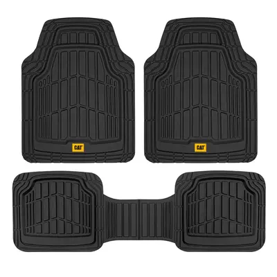 Cat ToughRide Heavy-Duty Piece Rubber All Season Floor Mats for Car