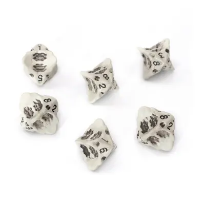 D8 Dice Set - Set of Six Sided Dice - Skull & Bone Themed RPG Dice. Cool & Unique Gift for Dunge