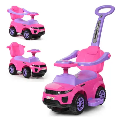 3-In-1 Kids Ride-On Push Car Stroller Sliding Walking Car with Horn Music Light