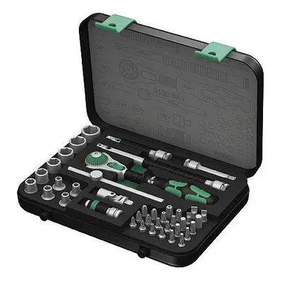 Wera 8100 SA4 41-Piece Zyklop Imperial Ratchet Set, 1/4in Drive