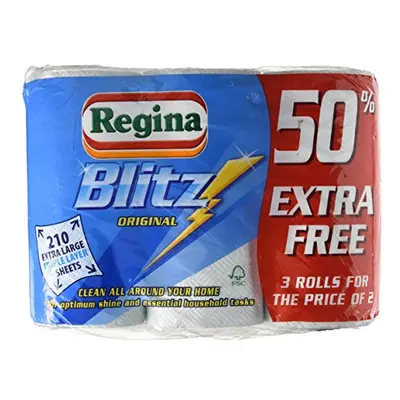 Regina Blitz Three Ply Kitchen Towel Roll (Pack of 2)