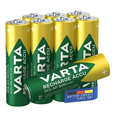 VARTA Recharge Accu Solar AA Mignon Ni-Mh rechargeable battery (AA, mAh, 8-pack), rechargeable w