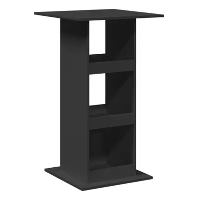 vidaXL Bar Table with Storage Counter Table Bistro Table Black Engineered Wood