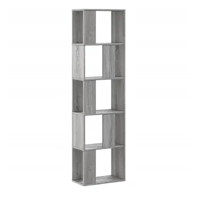 (grey sonoma, x 23.5 x 162.5 cm) vidaXL Bookcase 5-Tier Bookshelf Storage Book Shelf Book Rack E