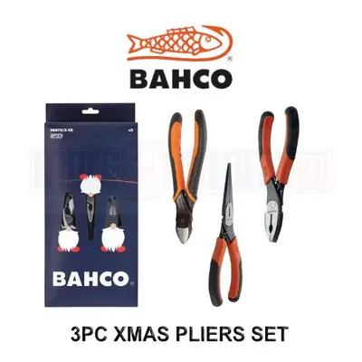 Bahco XMAS ERGO Piece Plier Set Combination Long Cutters 9897G/3-XE