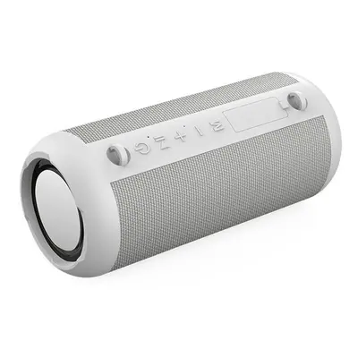 (Silver gray) Wireless Speaker 20W Bluetooth Soundbar Dual Bass 6D Hi-Fi 3600mAh TF Card AUX-In 