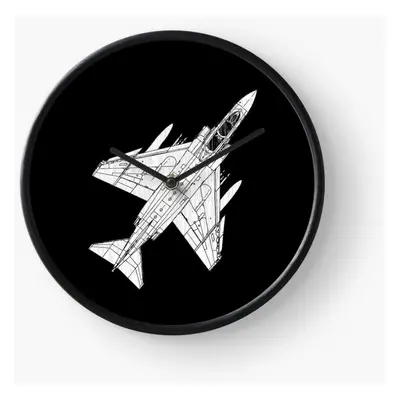 (F4 Phantom Fighter Aircraft=5076) Wall Clock Inch Funny Mantel & Tabletop Art Decor for Home Be