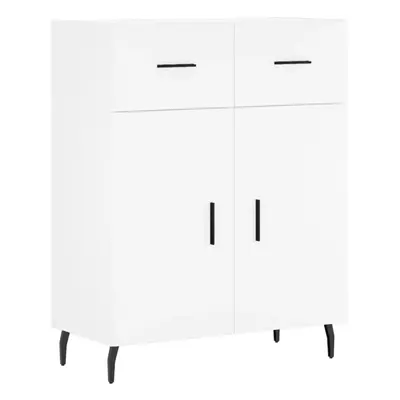 (white) vidaXL Sideboard Storage Cabinet Side Cabinet Cupboard Black Engineered Wood