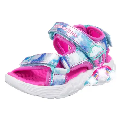 Skechers Kids Girl's Rainbow Racer Sneaker Blue 3.5 Big Kid