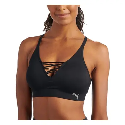 PUMA Women's Seamless Sports Bra Black/Metallic Small