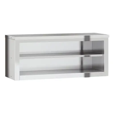 vidaXL Kitchen Wall Cabinet with Shelf Storage Cupboard Shelf Stainless Steel