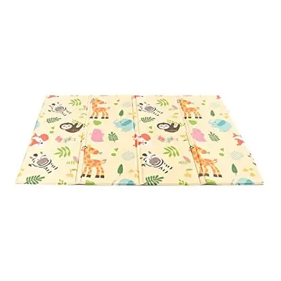 KandyToys Folding Wildlife Nursery Floor Mat - Thick Padded XPE Play Mat