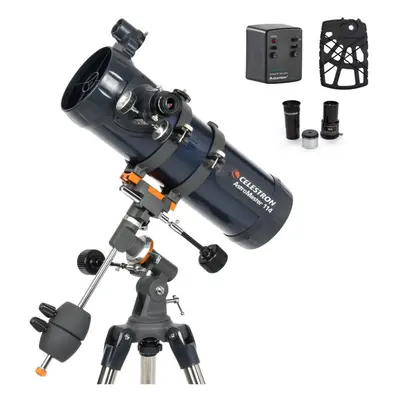 Celestron AstroMaster Astronomy Telescope 114EQ with Motor Drive & Phone Adapter