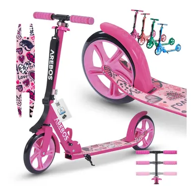 AREBOS kick scooter city scooter kids scooter adult scooter pink