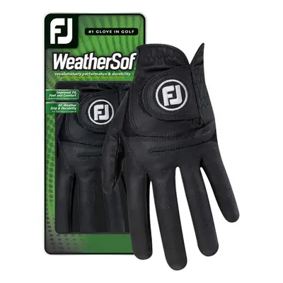 FootJoy Mens WeatherSof Golf Glove Black MediumLarge Worn on Left Hand